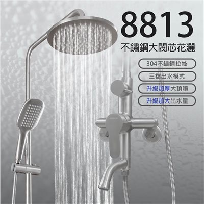 8813不鏽鋼大閥芯花灑